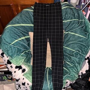 Streetwear Society Black and White Grid Leggings